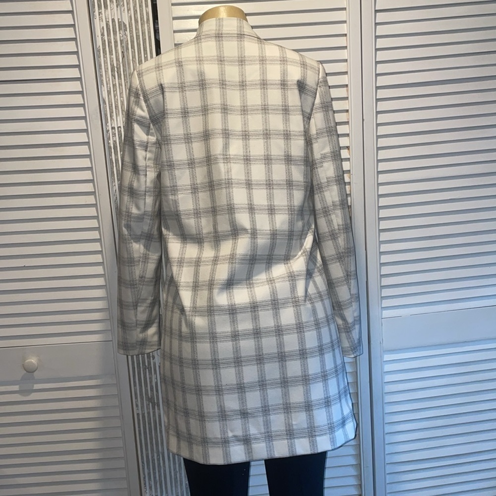 Carolina Belle Montreal Women's Plaid Open Front
Blazer Black White Size XS - Picture 4 of 6